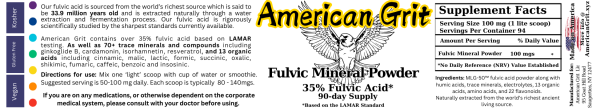 American Grit Fulvic Mineral Powder- American "Shilajit" - Image 7